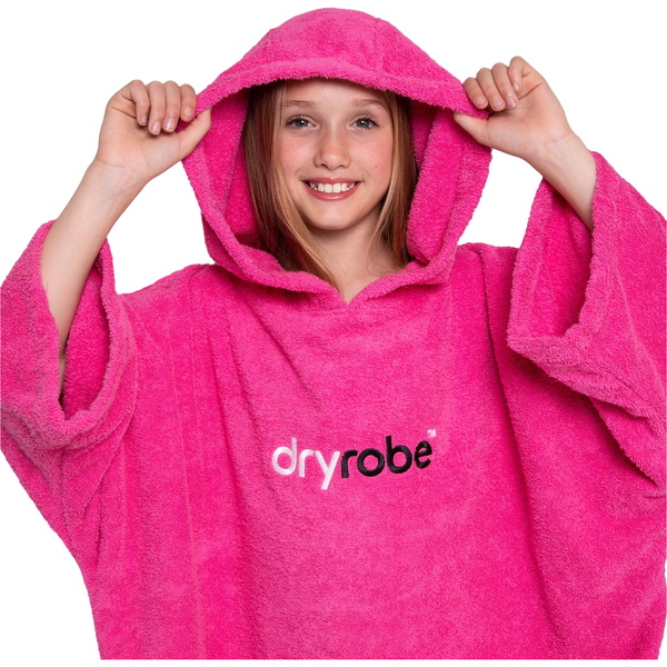 2026 Dryrobe Bambino Accappatoio Con Cappuccio In Cotone Biologico V3DRJOCTR - Pink